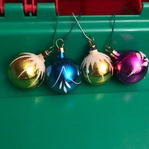 Set of 4 Mini Bulb Ornaments